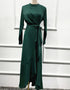 Ruffled Abaya with Belt for Women in Dubai and America